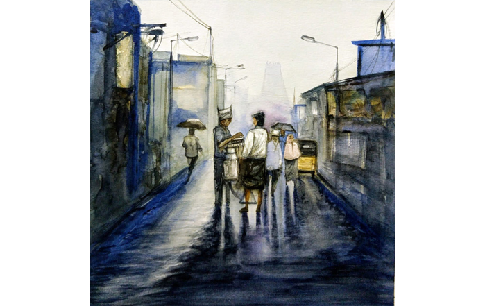 SP0036
Madras - a reflection - 36 
Watercolour on paper
11.8 x 11.8 inches
2020
Available
